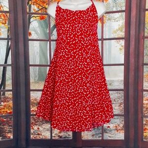 Women's Heart Print Backless Dress NWOT